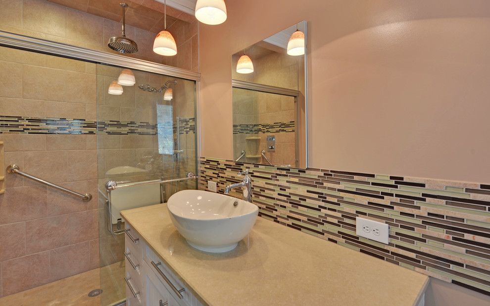 Full Size Stackable Washer and Dryer Bathroom Craftsman with Clayton Custom Home Envision