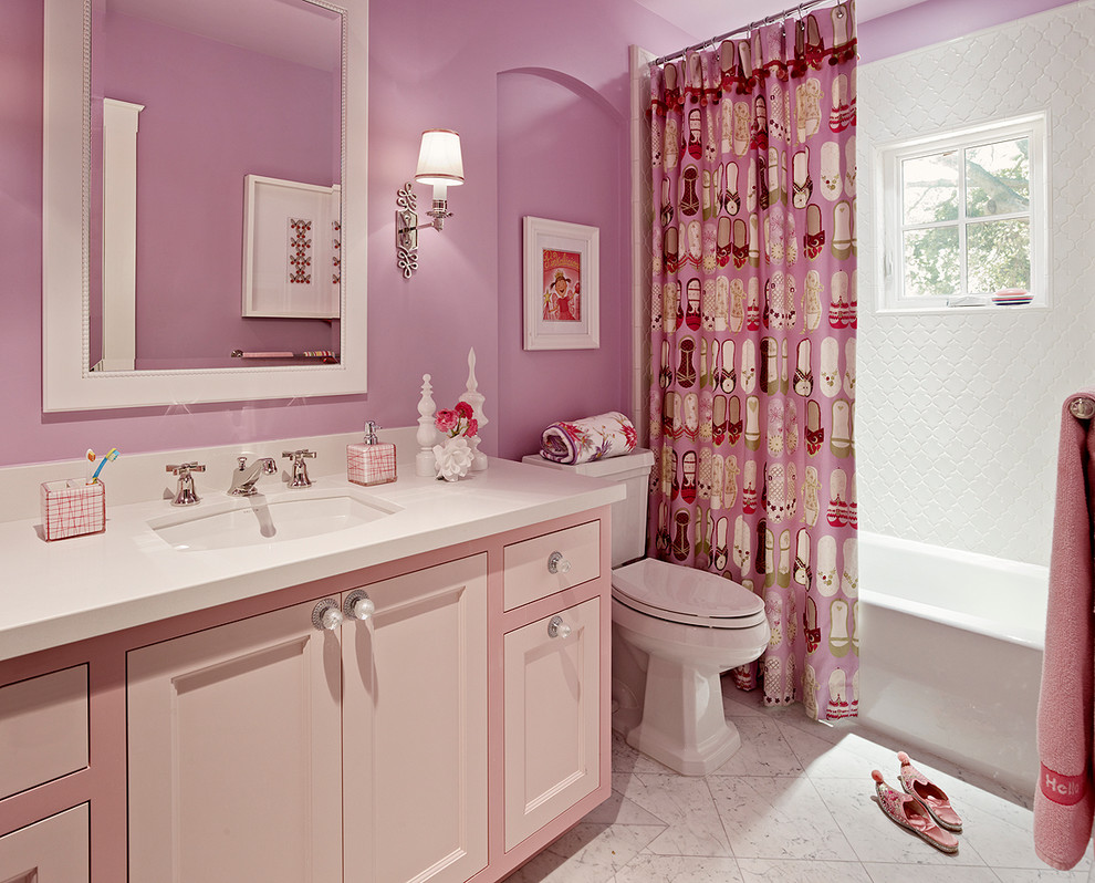 Fun Shower Curtains Kids Transitional with Ann Sacks Tile Contemporary