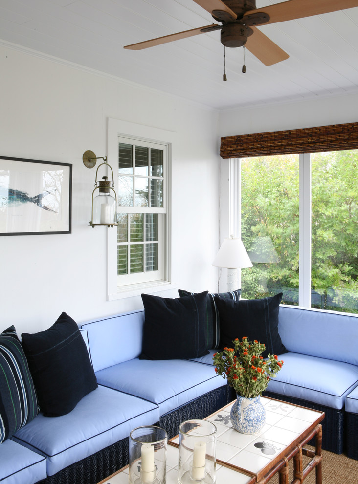 Furniture for Sunroom Sunroom Traditional with Art Bamboo Blinds Beadboard