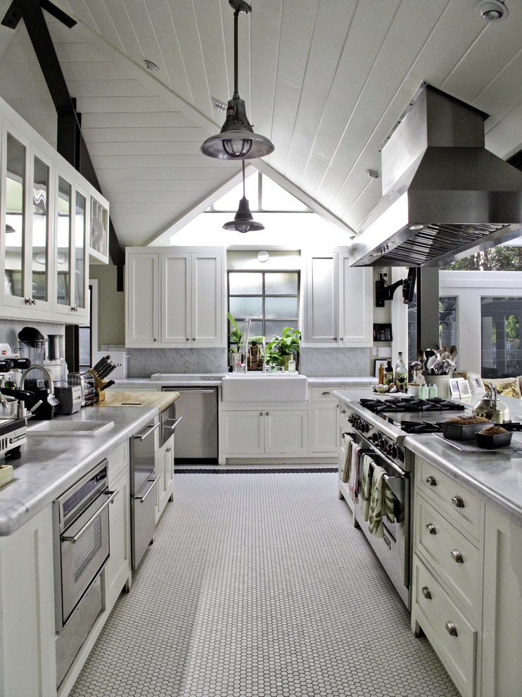 Galley Kitchen Design Kitchen Traditional with Apron Sink Farm Sink