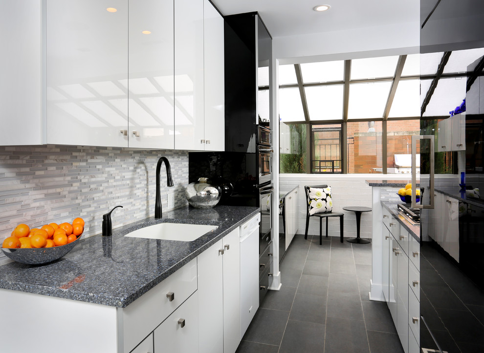 Galley Kitchen Lighting Kitchen Contemporary with Black and White Kitchen