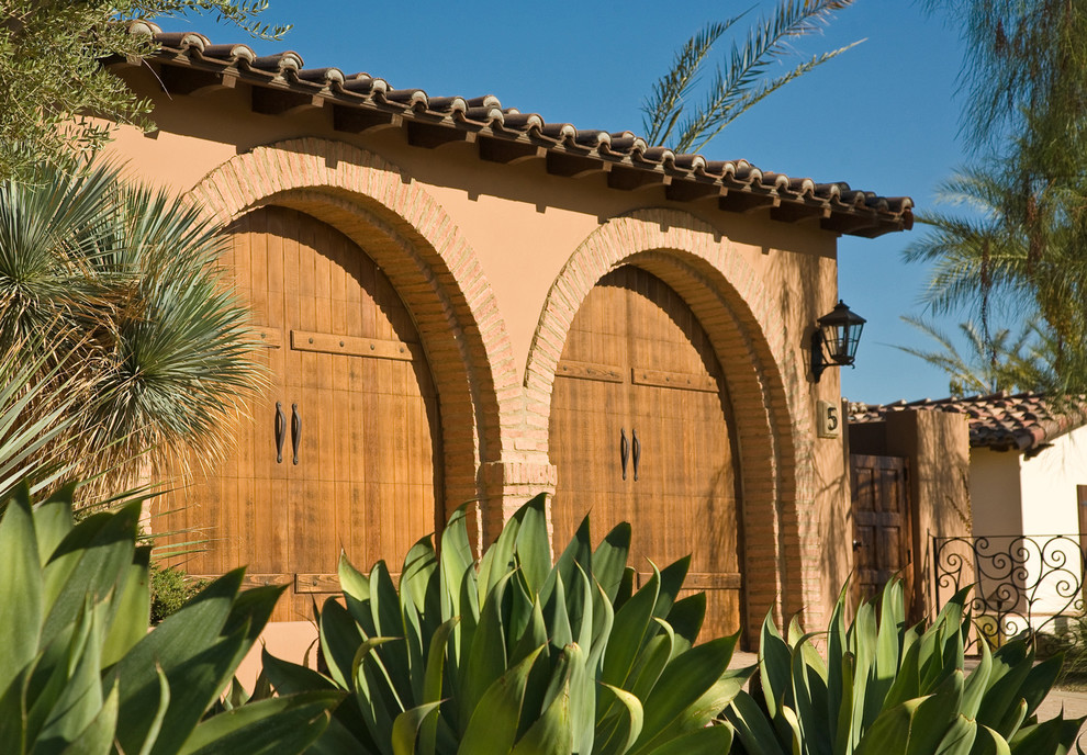 Garage Door Paint Ideas Garage and Shed Mediterranean with Agave Brick Cactus Desert