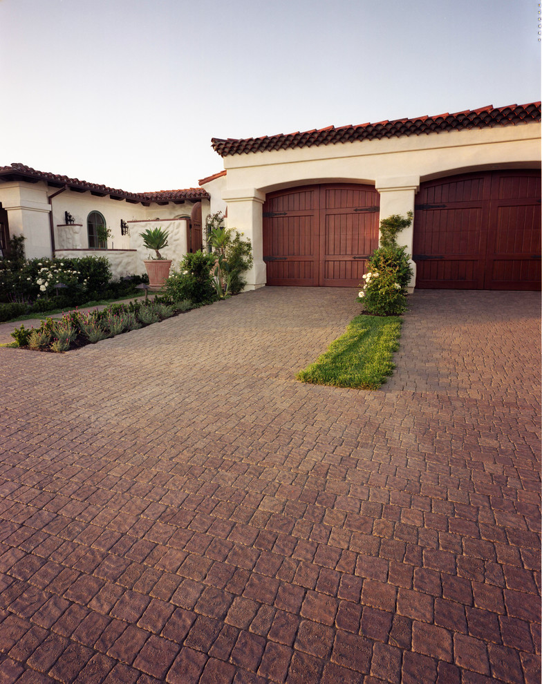 Garage Shelving Plans Garage and Shed Mediterranean with Brown Carriage Doors Contemporary