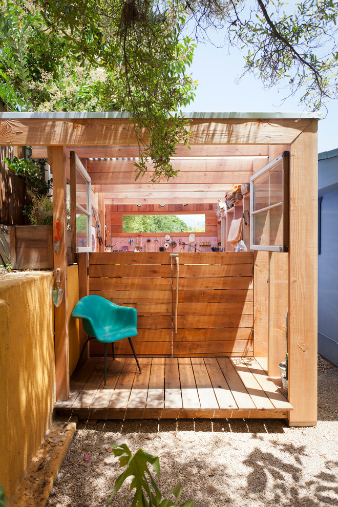 Garbage Can Enclosures Garage and Shed Contemporary with None 