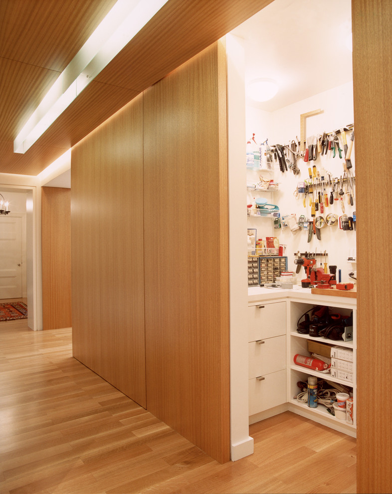 Garden Tool Storage Ideas Hall Modern with Baseboard Built Ins Ceiling Light