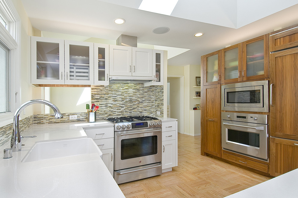 Ge Monogram Microwave Kitchen Contemporary with Cabinet Front Refrigerator Ceiling