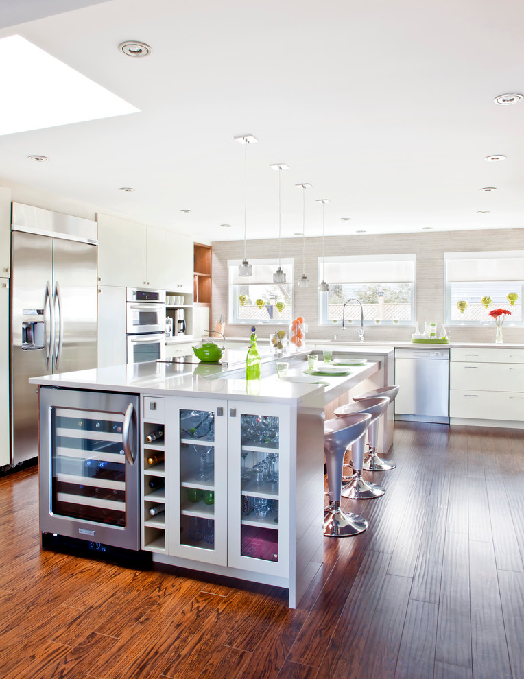 Ge Monogram Wine Cooler Kitchen Contemporary with Appliances Art Beautiful Beige
