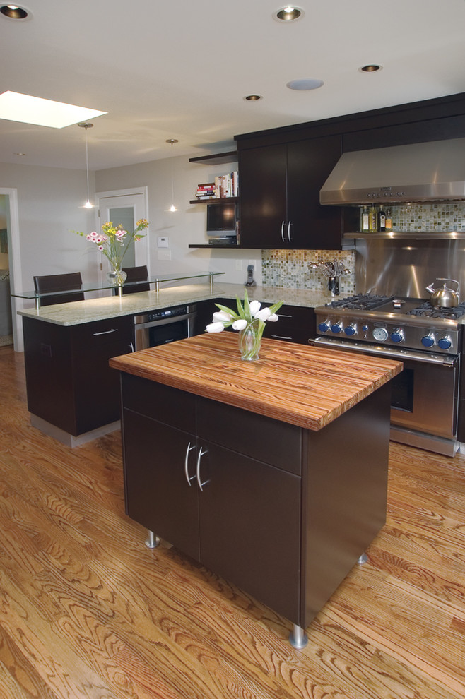 Ge Monogram Wine Cooler Kitchen Modern with Midcenturymodernmaple Cabinetsslab Do 
