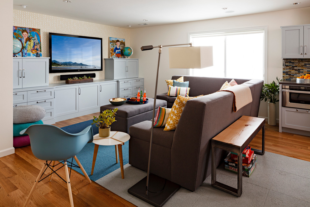 General Contractors Portland Oregon Basement Contemporary with Area Rug Basement Family