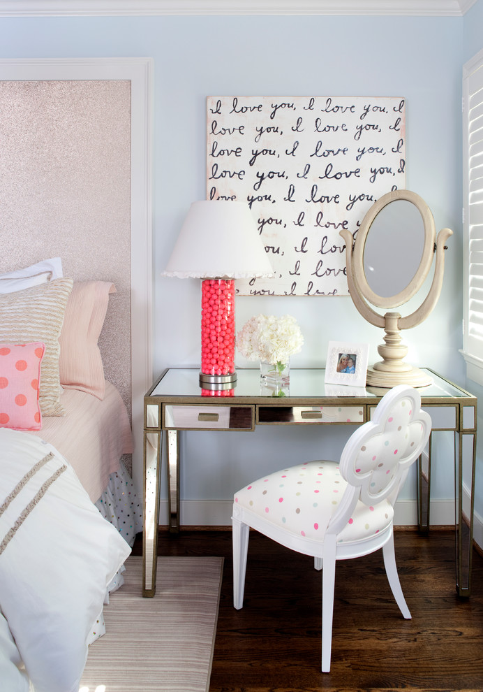 Glass Ball Table Lamp Bedroom Eclectic with Area Rug Artwork Bed