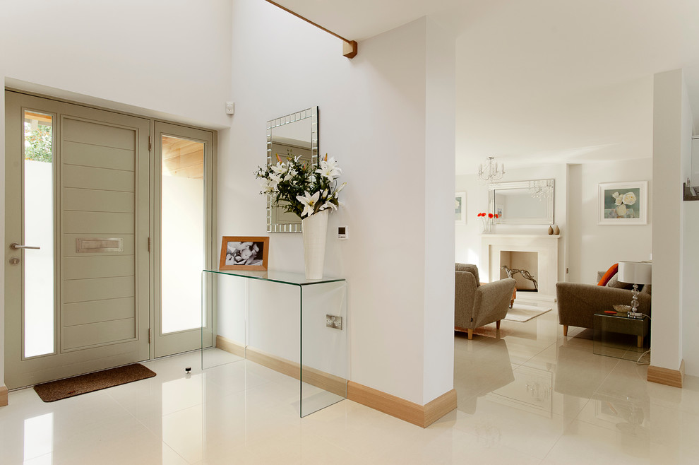 Glass Console Table Entry Contemporary with Chandelier Clear Console Table