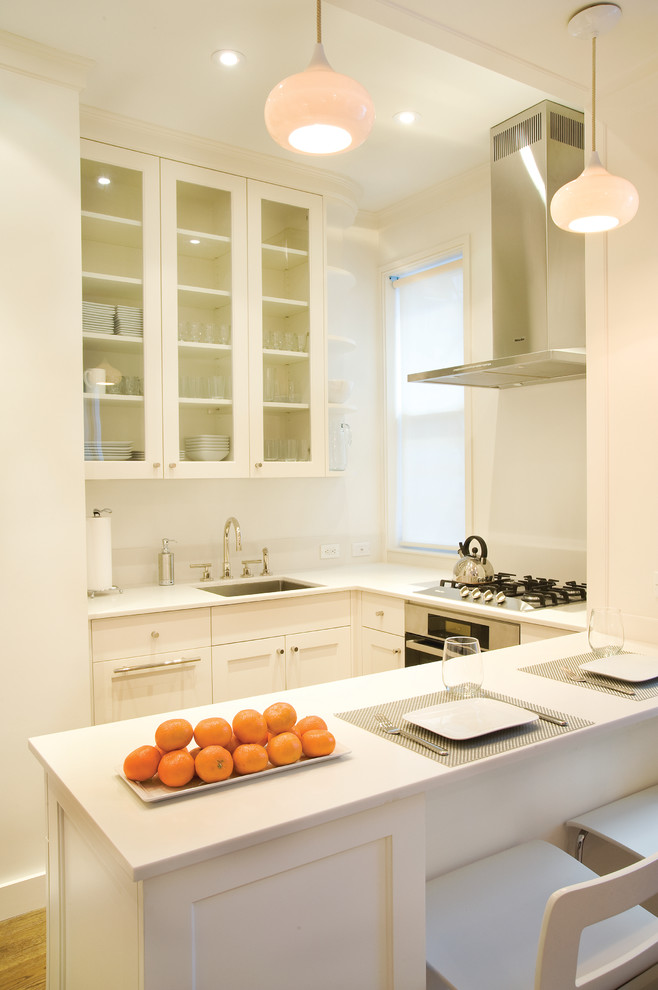 Glass Front Kitchen Cabinets Kitchen Contemporary with All White Kitchen Gas