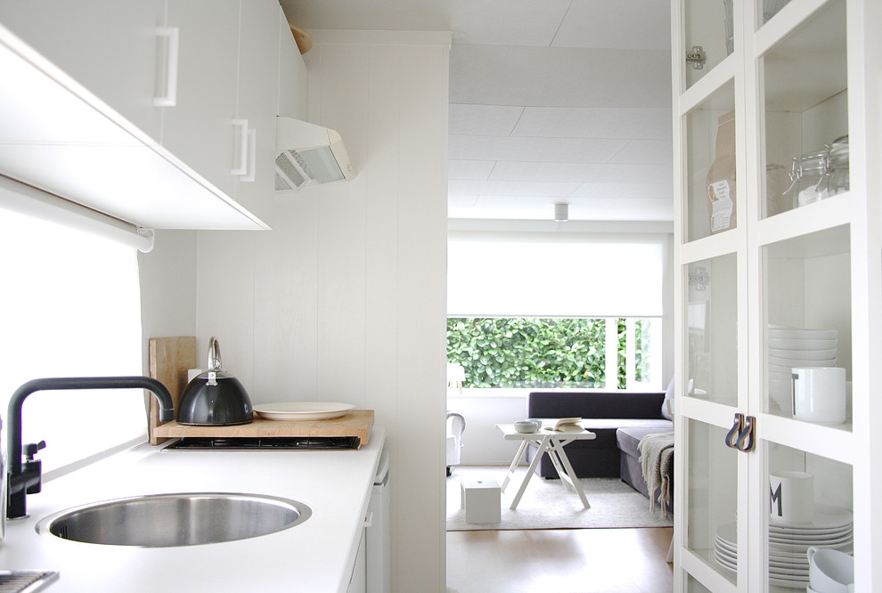 Glass Front Kitchen Cabinets Kitchen Contemporary with Dining Hutch My Houzz