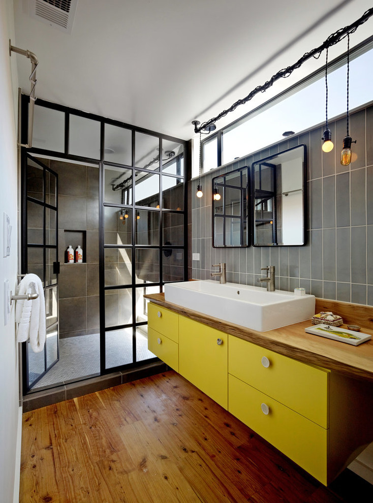 Glass Shower Enclosures Cost Bathroom Industrial with Bare Bulb Pendants Bathroom