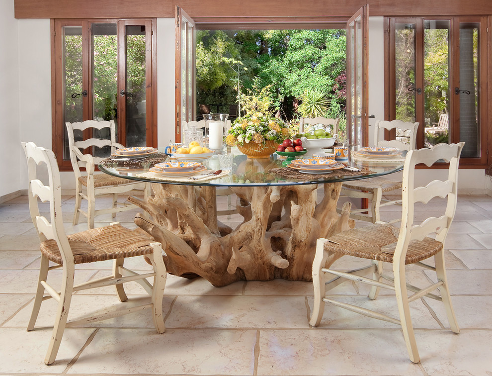 Glass Top Table Base Dining Room Contemporary with Centerpiece French Doors Glass