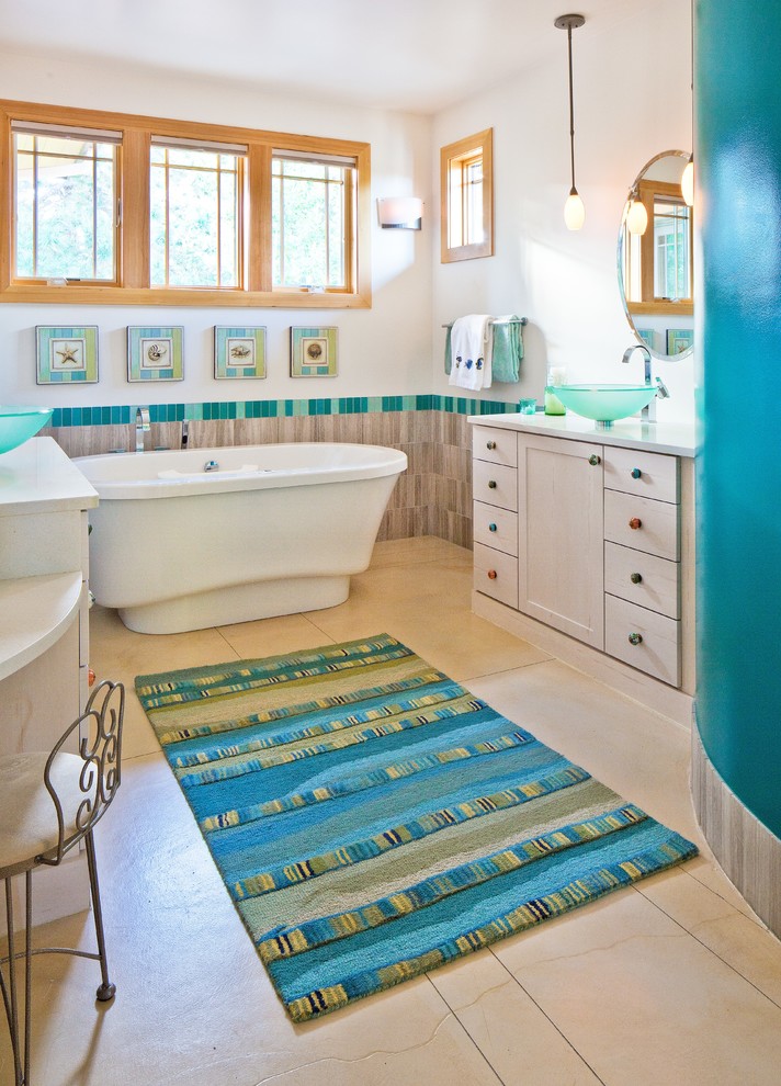 Glass Vessel Sinks Bathroom Craftsman with Arts Crafts Bath Mat