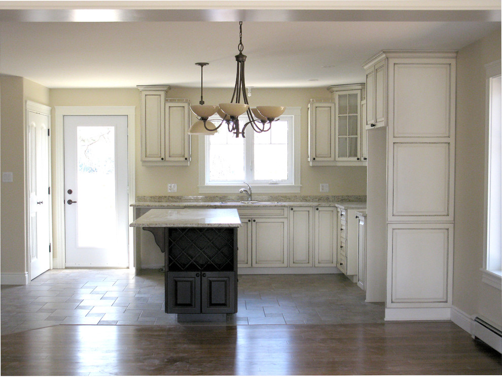 Glazed Cabinet Doors Kitchen Traditional with Cabinets Contrast Glazed Island