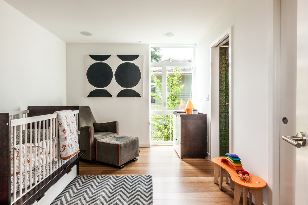 Glider Rocking Chair Nursery Contemporary with Casement Windows Changing Table