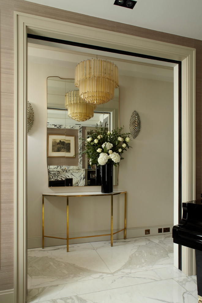 Gold Console Table Hall Contemporary with Arch Architectural Arch Black