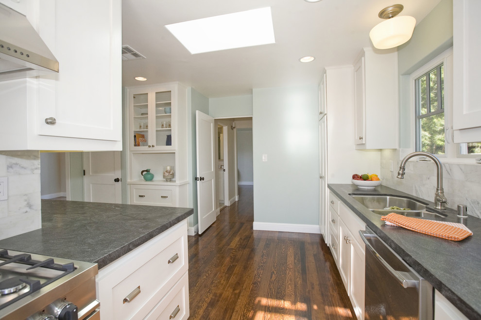 Granite Countertop Alternatives Kitchen Traditional with Benjamin Moore Palladian Blue
