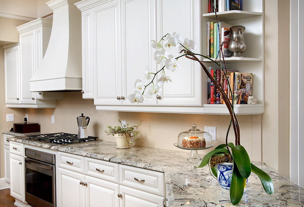 Granite Countertop Edge Options Kitchen Traditional with Bell Jar Bookshelves Cake