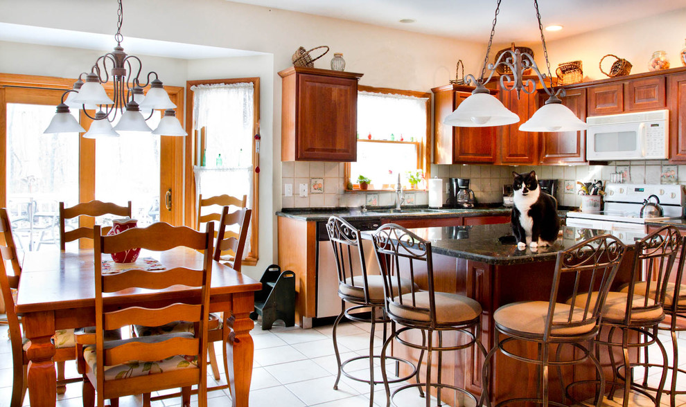 Granite Dining Table Kitchen Traditional with None 