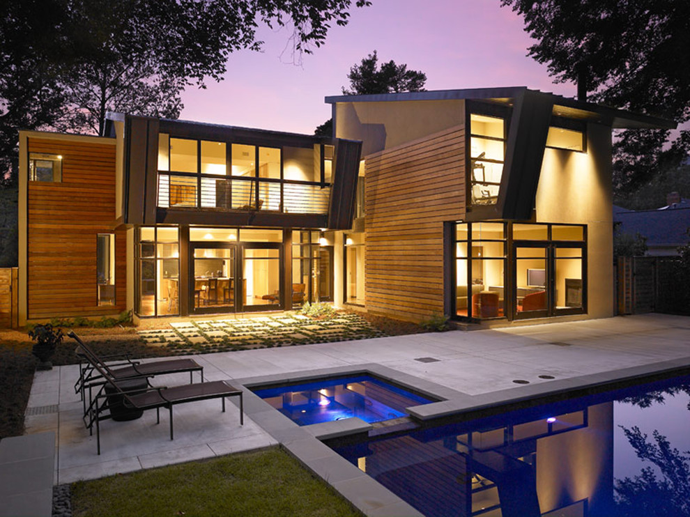 Granite Table Tops Exterior Contemporary with Brown California Cantilever Dark
