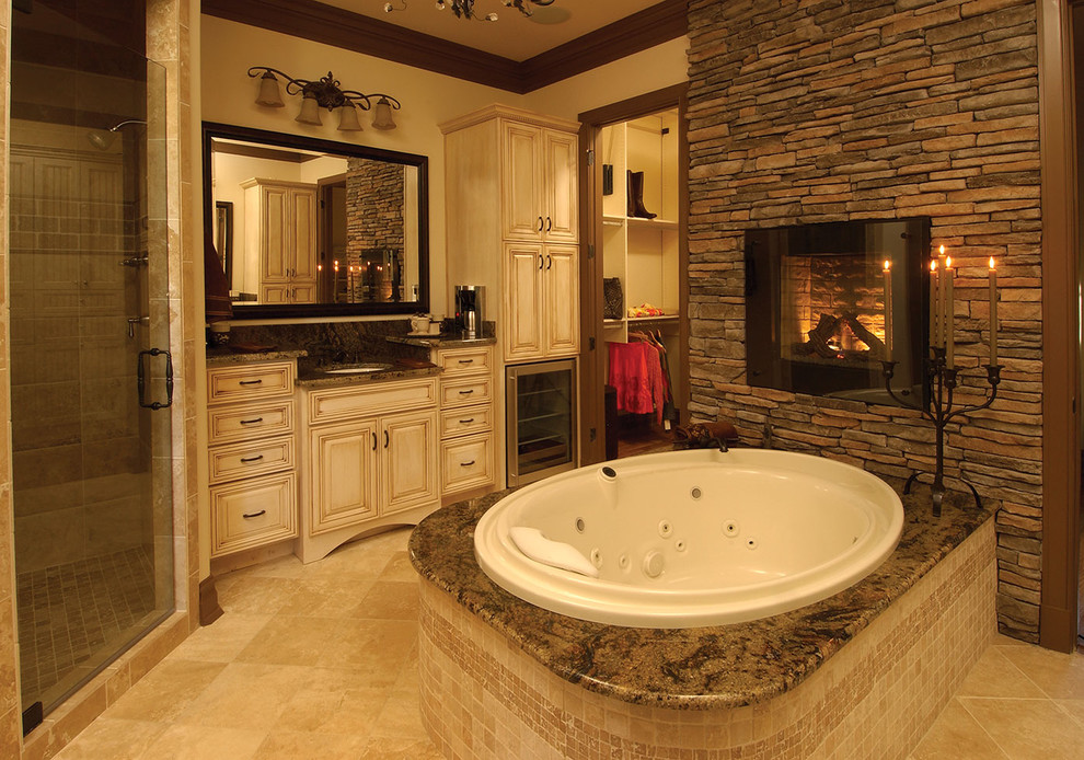 Granite Tub Surround Bathroom Traditional with Bath Bathroom Lighting Bathtub