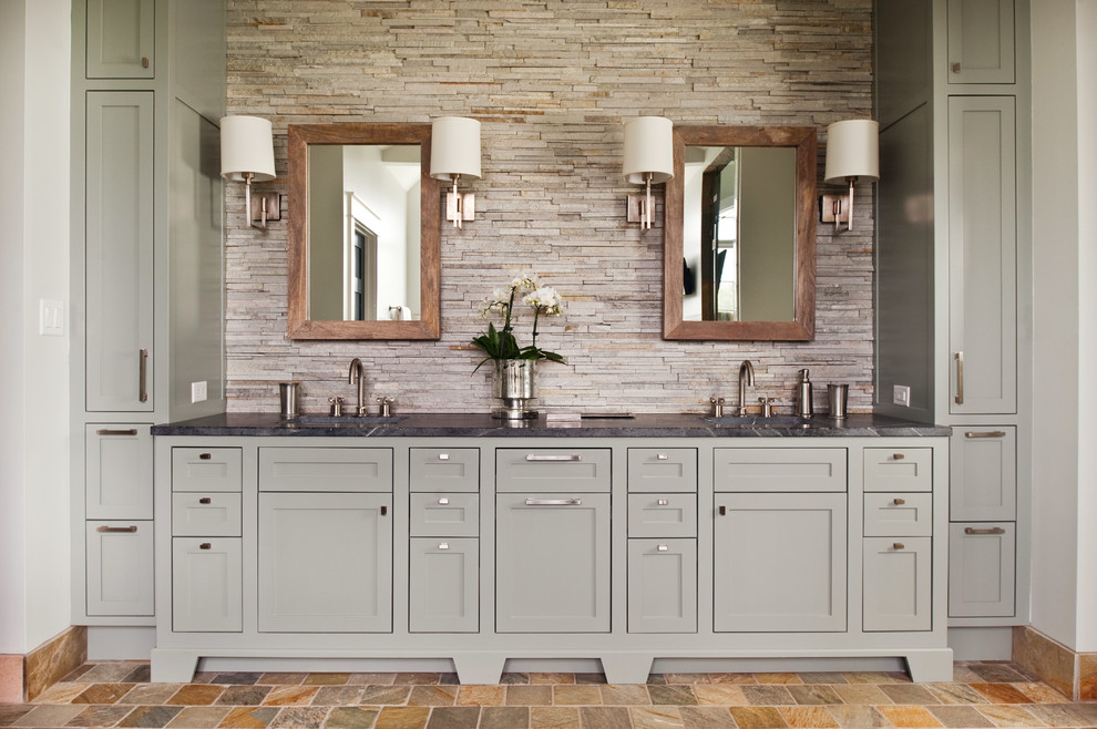 Gray Bathroom Vanity Bathroom Rustic with Double Bathroom Sink Double1