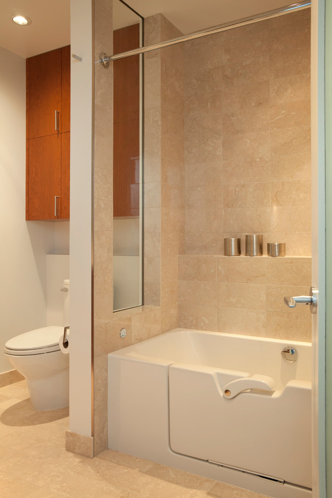 Gray Shower Tile Bathroom Contemporary with Bathroom Cabinet Bathtub Bathtub