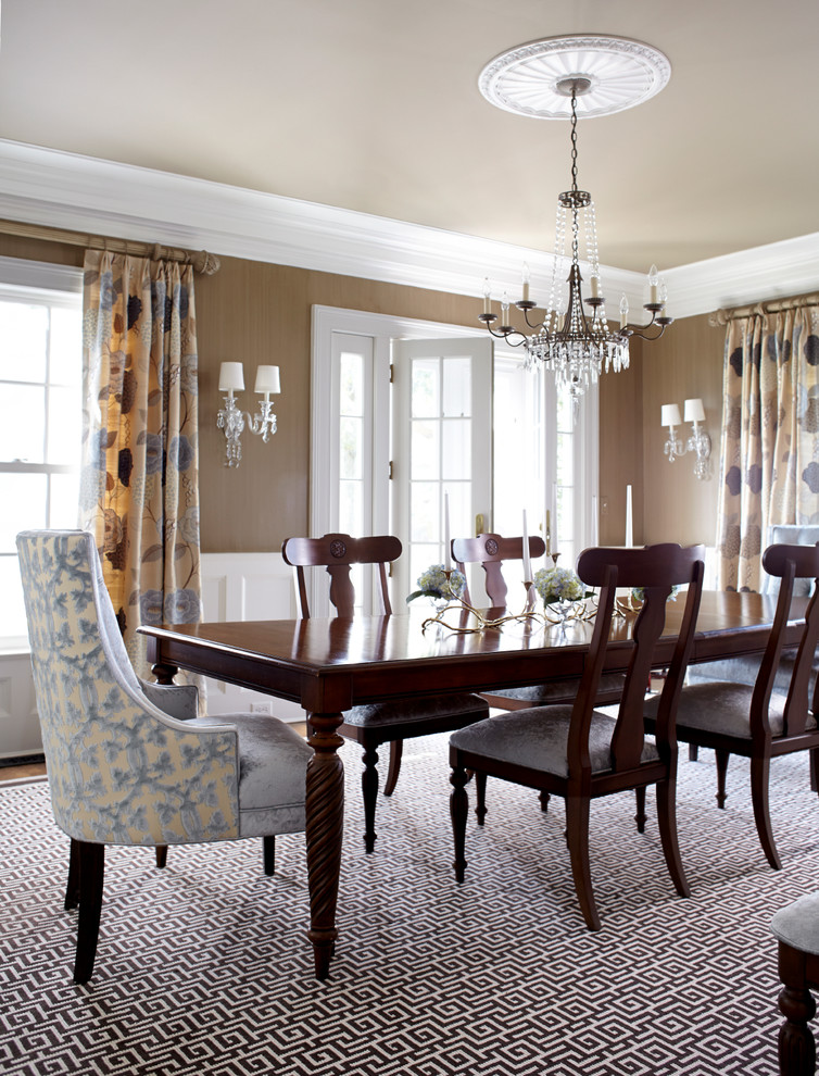 Greek Key Rug Dining Room Traditional with None 
