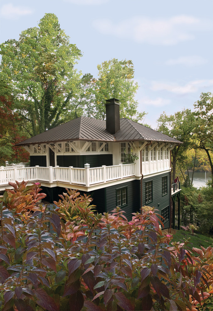 Green Exterior Paint Exterior Craftsman with Balcony Bnk Beach Cottage