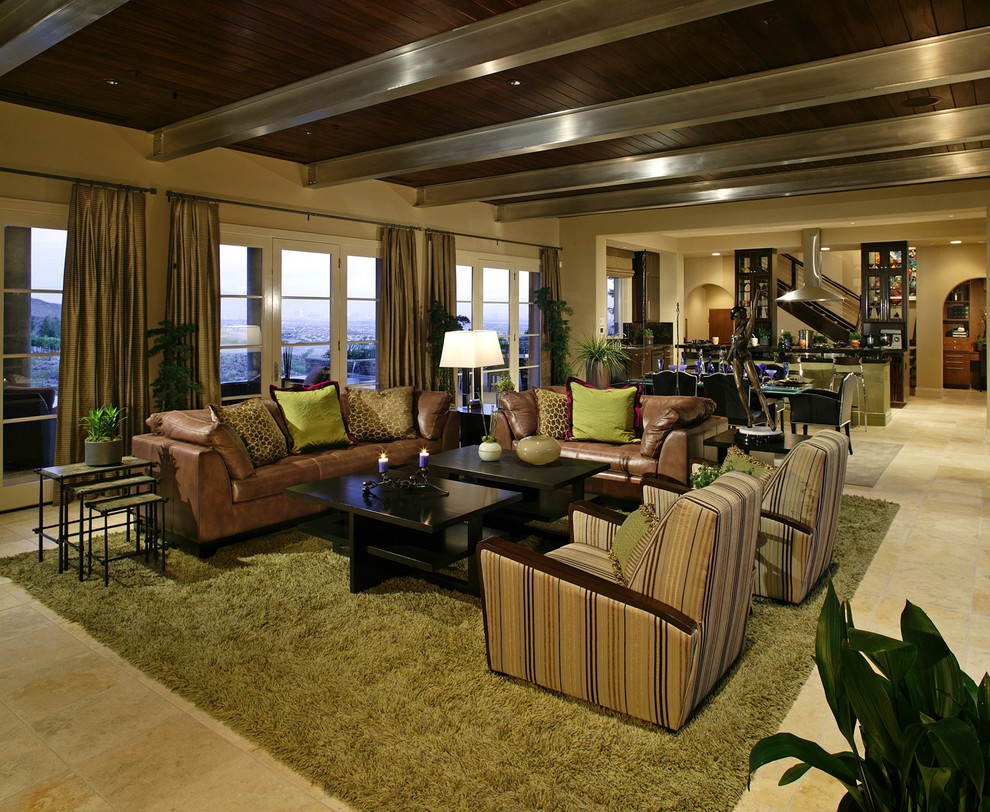 Green Shag Rug Family Room Contemporary with Area Rug Curtains Desert