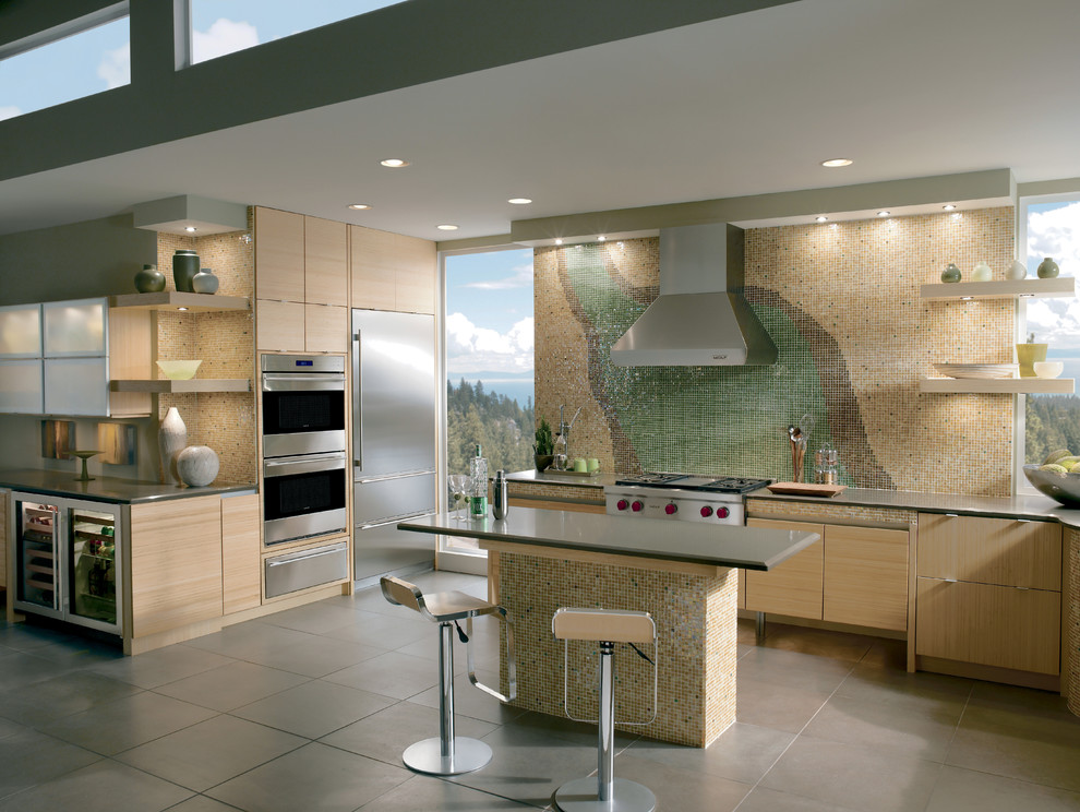 Green Shag Rug Kitchen Modern with None 