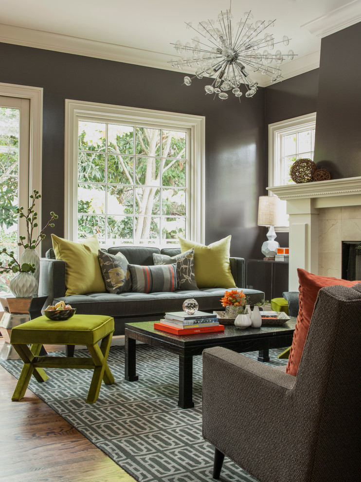 Grey Area Rug Living Room Transitional with Annie Lowengart Ben Moore