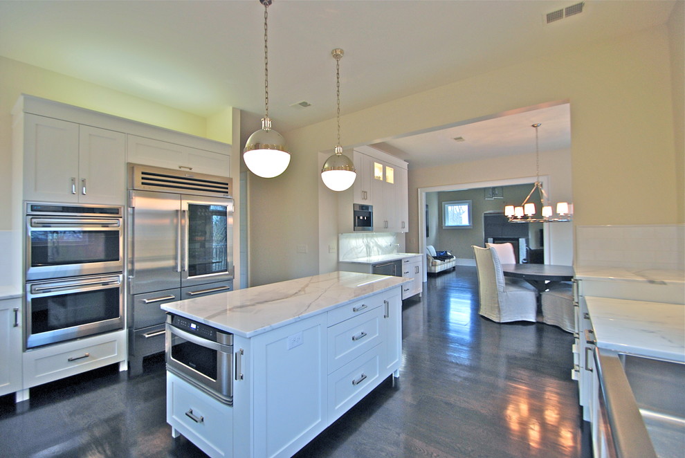 Grey Hardwood Floors Kitchen Traditional with None 