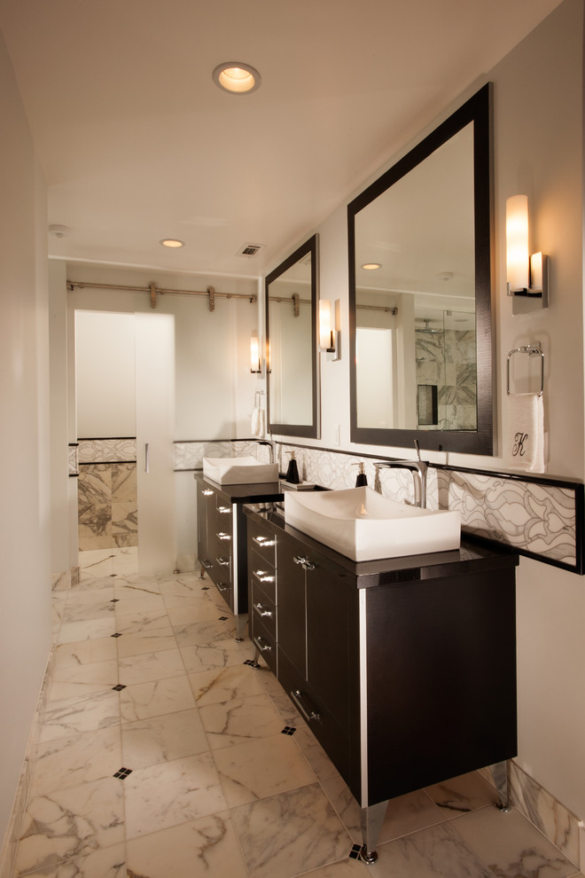 Grey Shower Curtain Bathroom Contemporary with None 