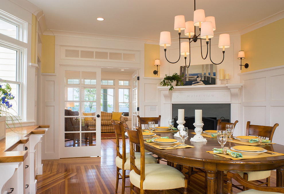 Half Moon Dining Table Dining Room Beach with Built Ins Chandelier Coastal Corner
