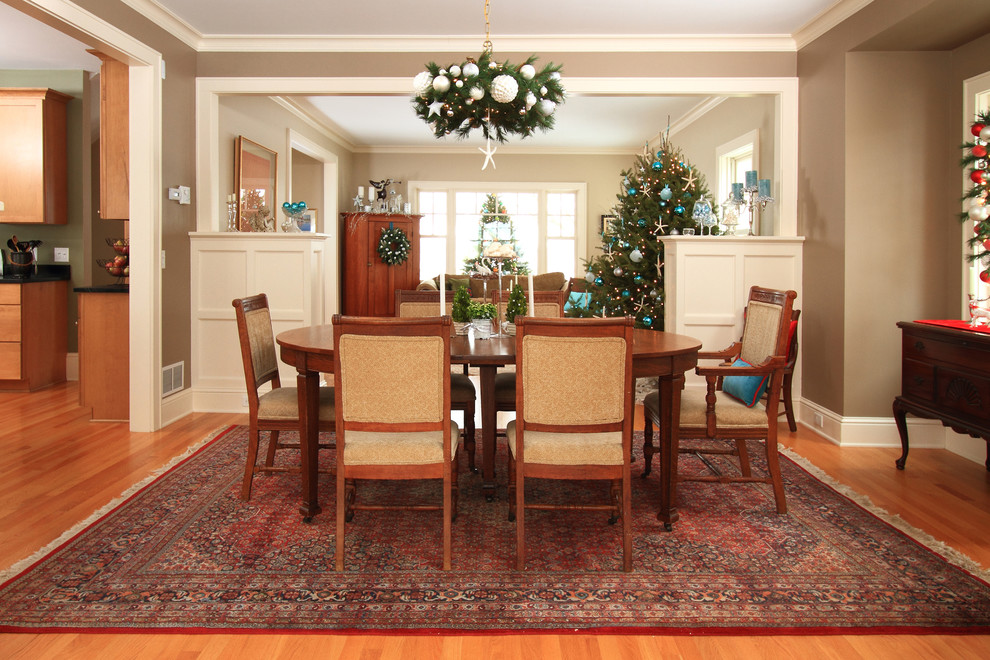 Half Wall Room Divider Dining Room Farmhouse with Beige Dining Chair Beige
