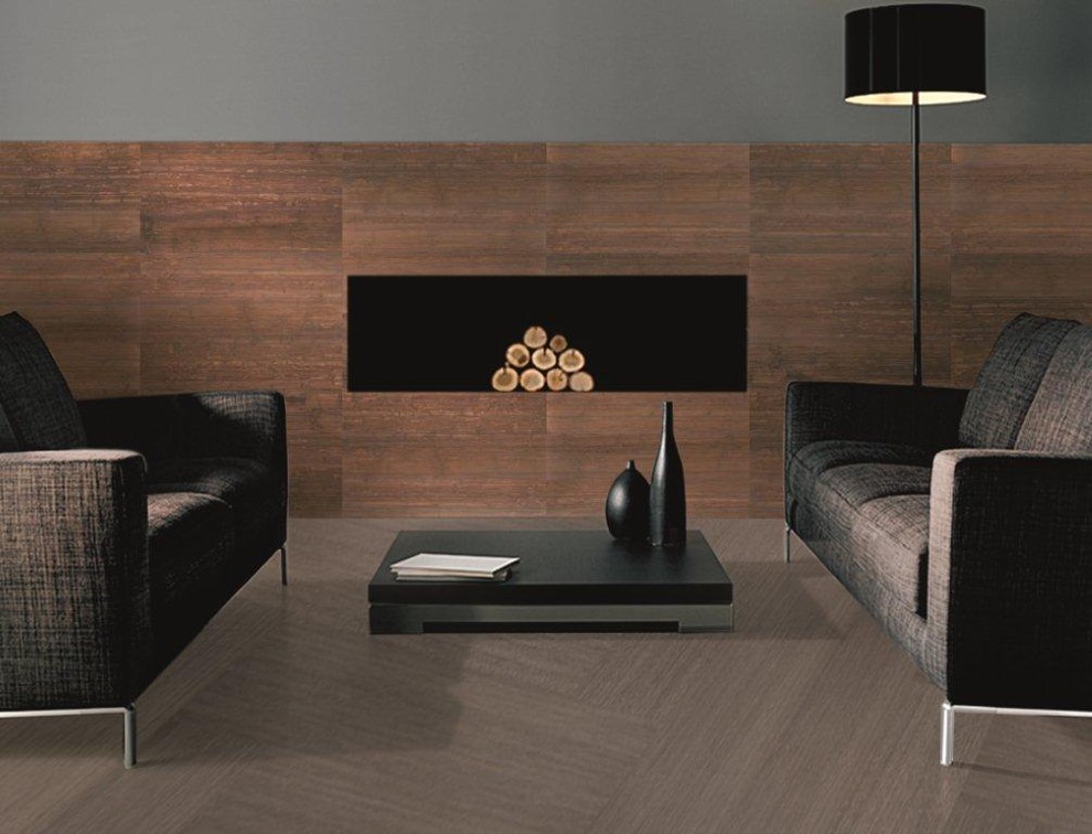 Hammered Copper Lamp Family Room Contemporary with Limestone 
