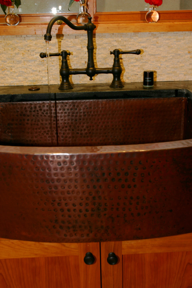 Hammered Copper Sink Kitchen Mediterranean with Copper Sink Farmhouse Sink