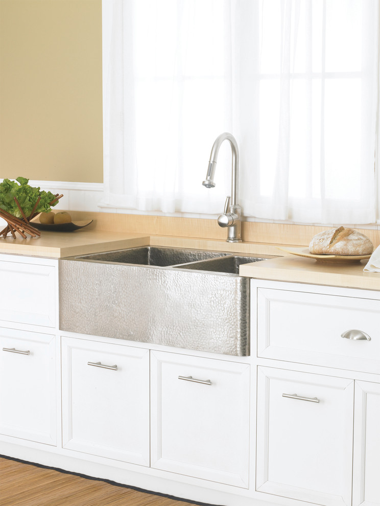 Hammered Stainless Steel Sink Kitchen with None 