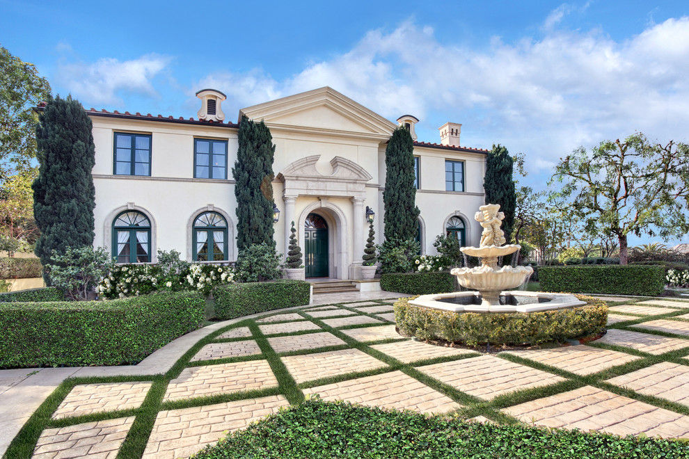 Hand Painted Furniture Exterior Mediterranean with Al Fresco Backyard Bastide