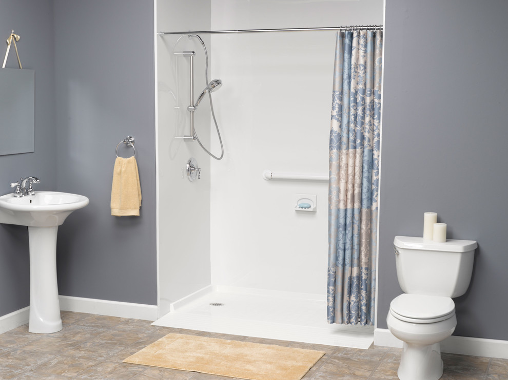 Handicap Accessible Shower Bathroom Traditional with Accessible Shower Acrylic Base