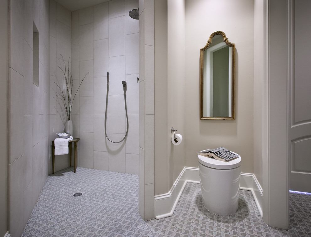 Handicap Shower Design Bathroom Contemporary with Baseboards Bathroom Mirror Floor