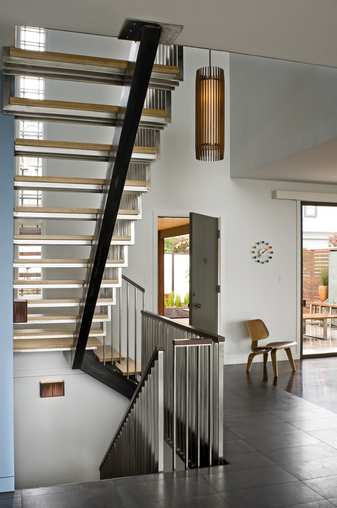 Handrails for Stairs Staircase Modern with Freestanding Staircase Handrail Metal