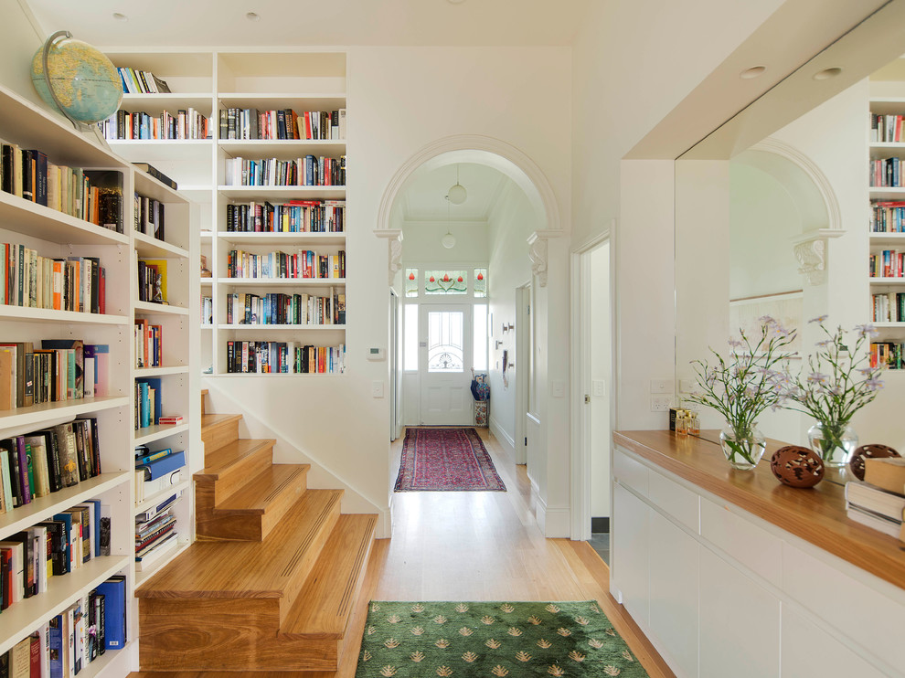Handrails for Stairs Staircase Traditional with Archway Area Rug Bookcase