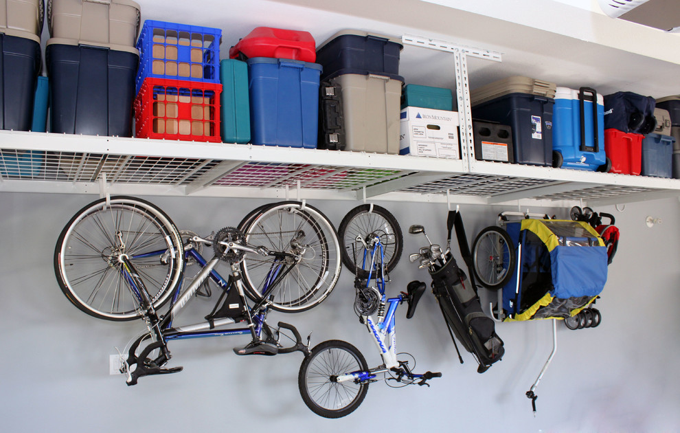 Hanging Bike Rack Garage and Shed Traditional with Bike Hangers Bike Hooks