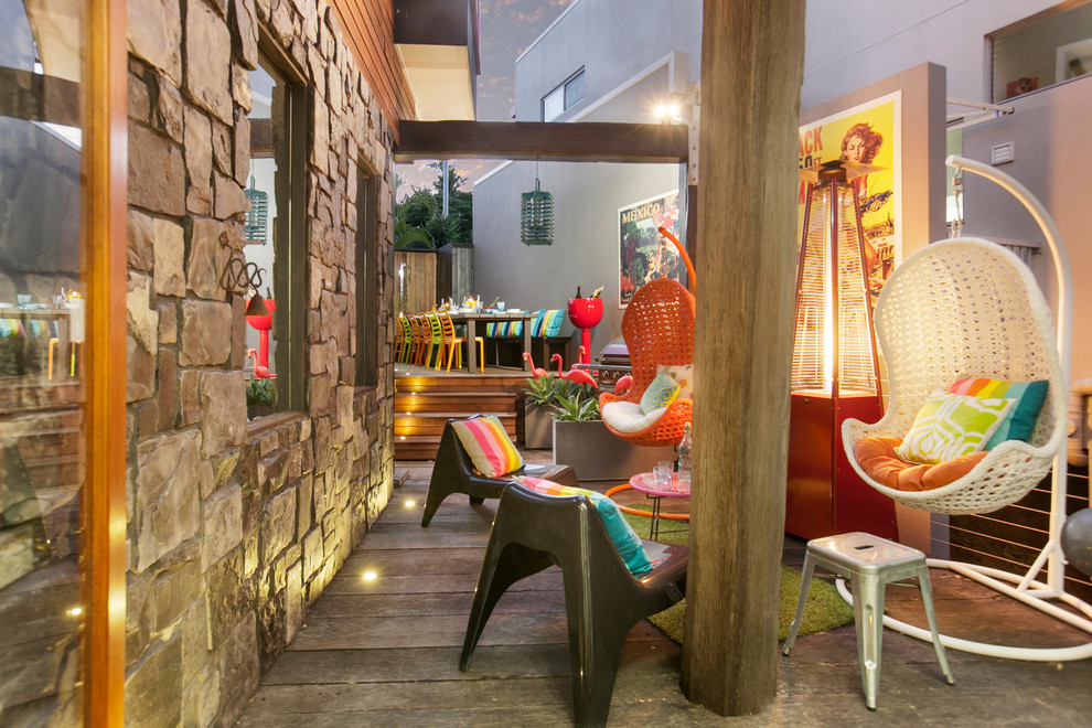 Hanging Egg Chair Patio Contemporary with Bright Accents Eastern Brisbane