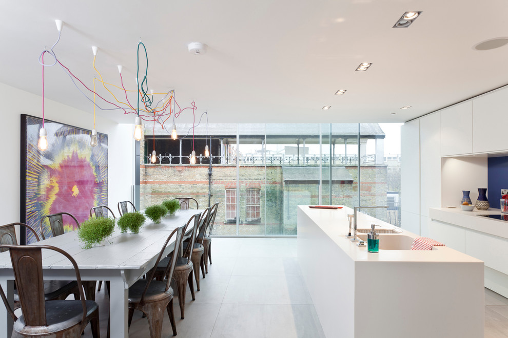Hanging Light Bulbs Dining Room Contemporary with Colorful Artwork Colorful Light